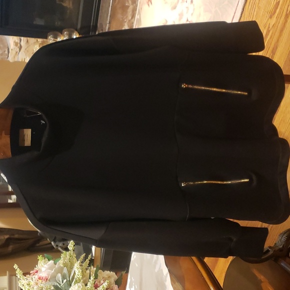Nwt Elie Tahari 1x Black Pullover with Zipper Accents - Picture 3 of 9